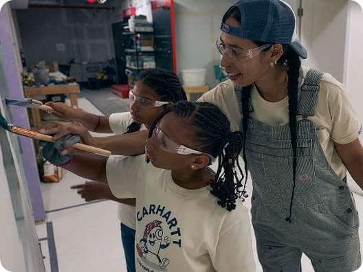 Women's Railroad Stripe Denim Bib Overall
