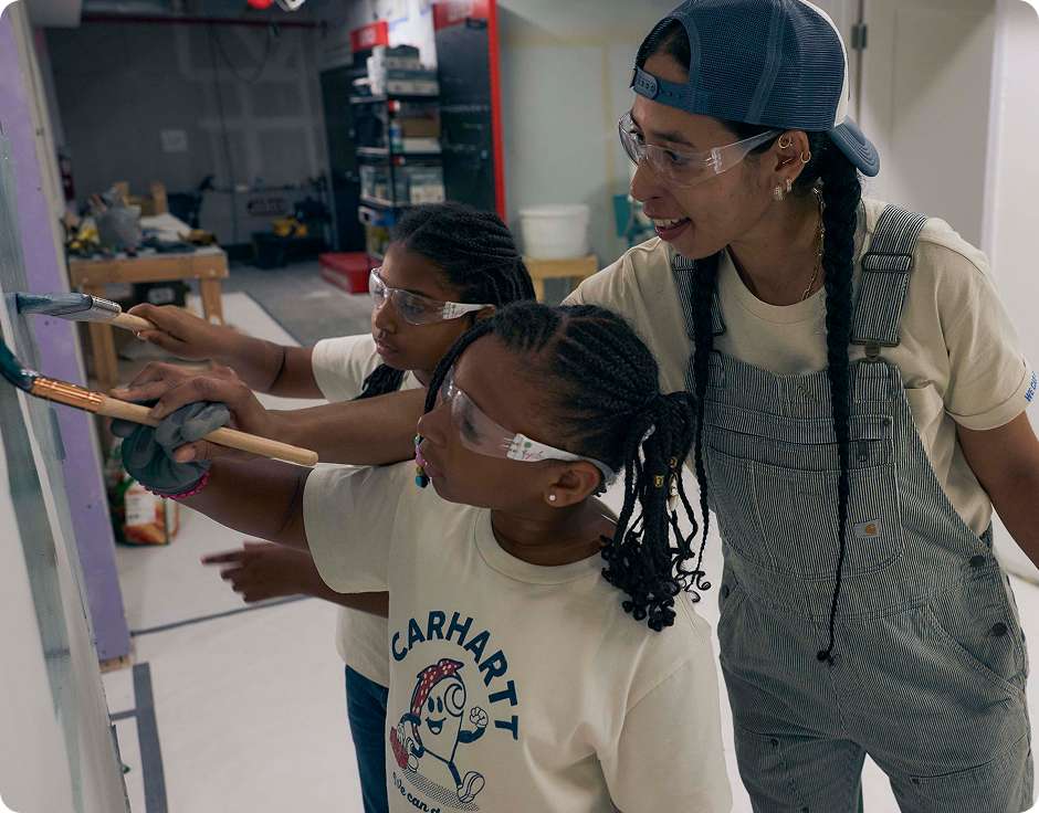 Women's Railroad Stripe Denim Bib Overall
