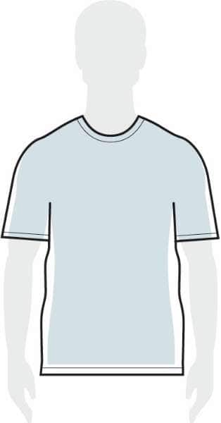 measurements men's loose shirt