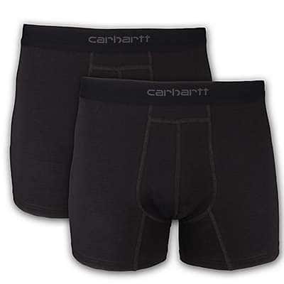 Carhartt Men's Black 5" Basic Boxer Brief 2-Pack