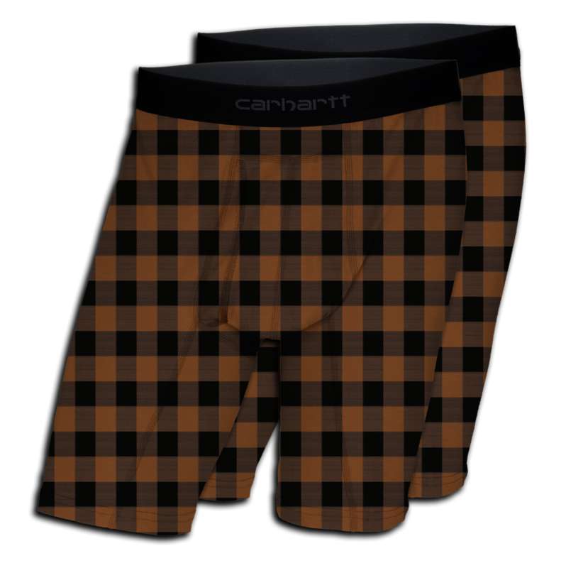 Carhartt  Carhartt Brown 8" Boxer Brief Printed 2-Pack