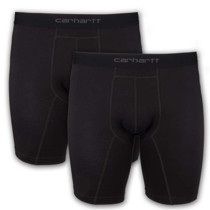 Carhartt  Black 8" Basic Boxer Brief 2-Pack