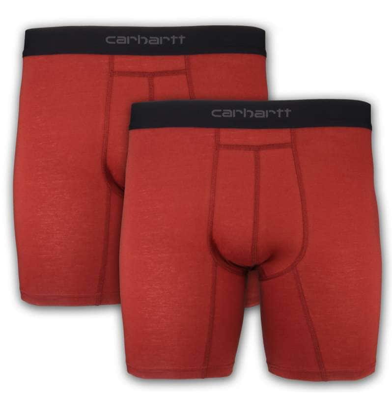 Carhartt  FIRED BRICK 8" Basic Boxer Brief 2-Pack