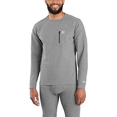 Carhartt Men's SHADOW HEATHER Men's Base Layer Thermal Shirt - Force® - Heavyweight - Heathered Knit