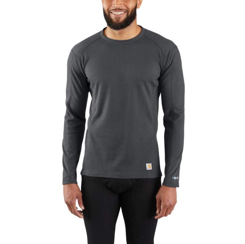 Midweight Stretch Cotton Rib Base Layer Crewneck