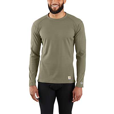 Carhartt Men's BURNT OLIVE Base Force® Midweight Classic Crew