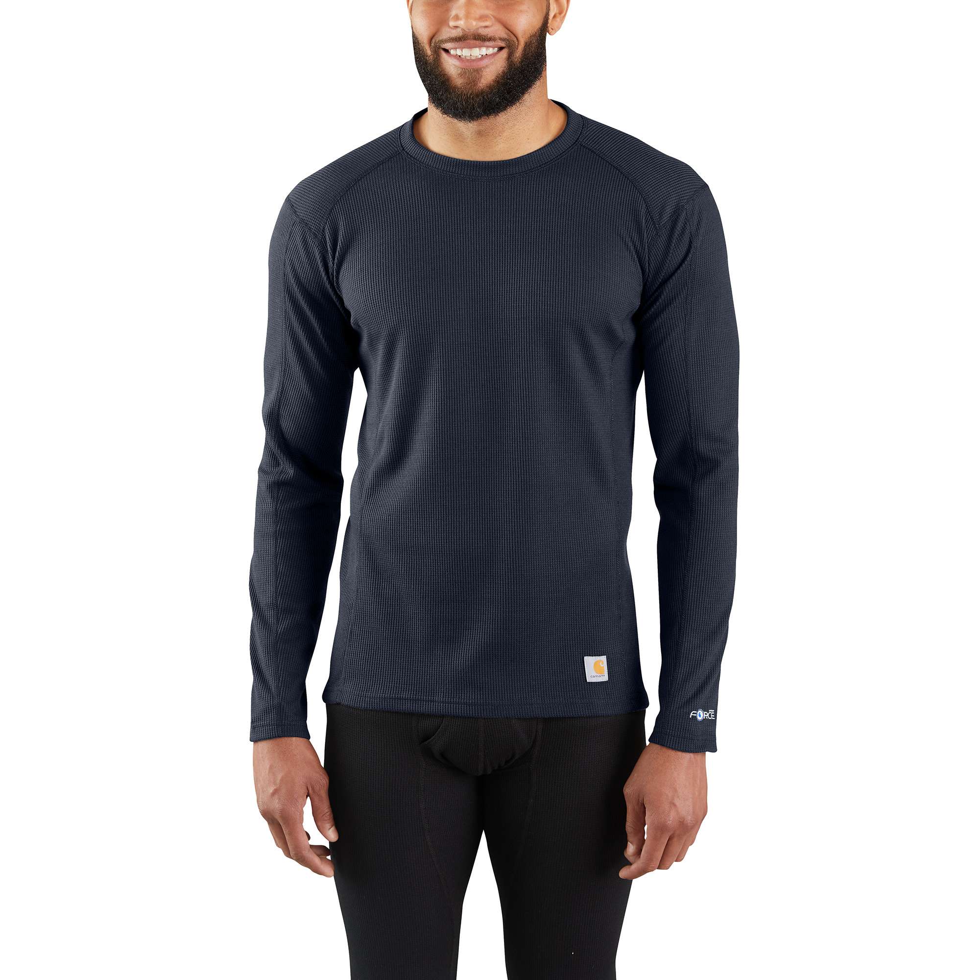 Carhartt Men's Base Layer Thermal Shirt - Force Midweight | Navy | Small