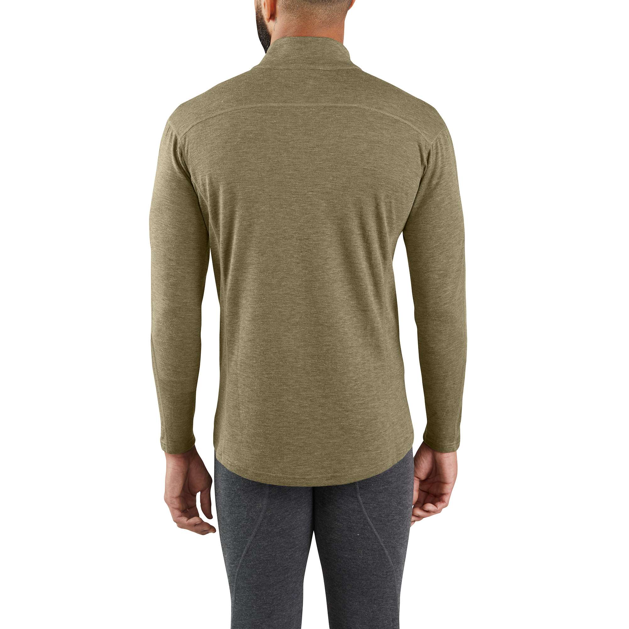 Additional thumbnail 2 of Men's Base Layer Quarter-Zip Thermal Top - Carhartt Force® - Midweight - Poly-Wool