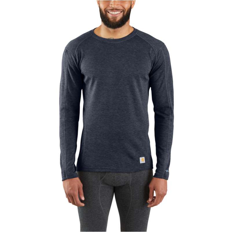 Carhartt  NAVY HEATHER Men's Base Layer Thermal Shirt - Carhartt Force® - Midweight - Poly-Wool