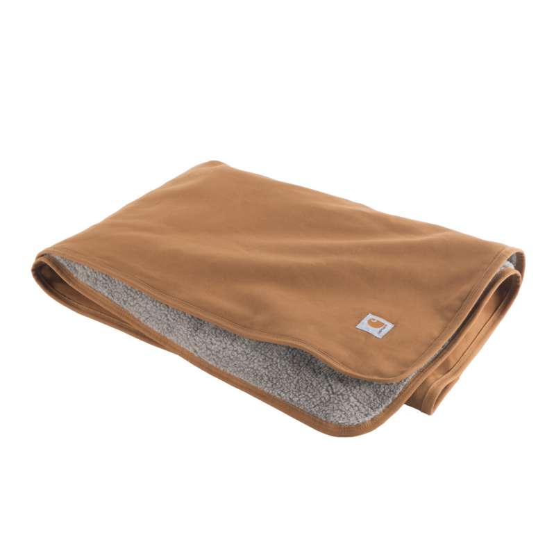 Carhartt  Dark Brown Firm Duck Sherpa Lined Throw