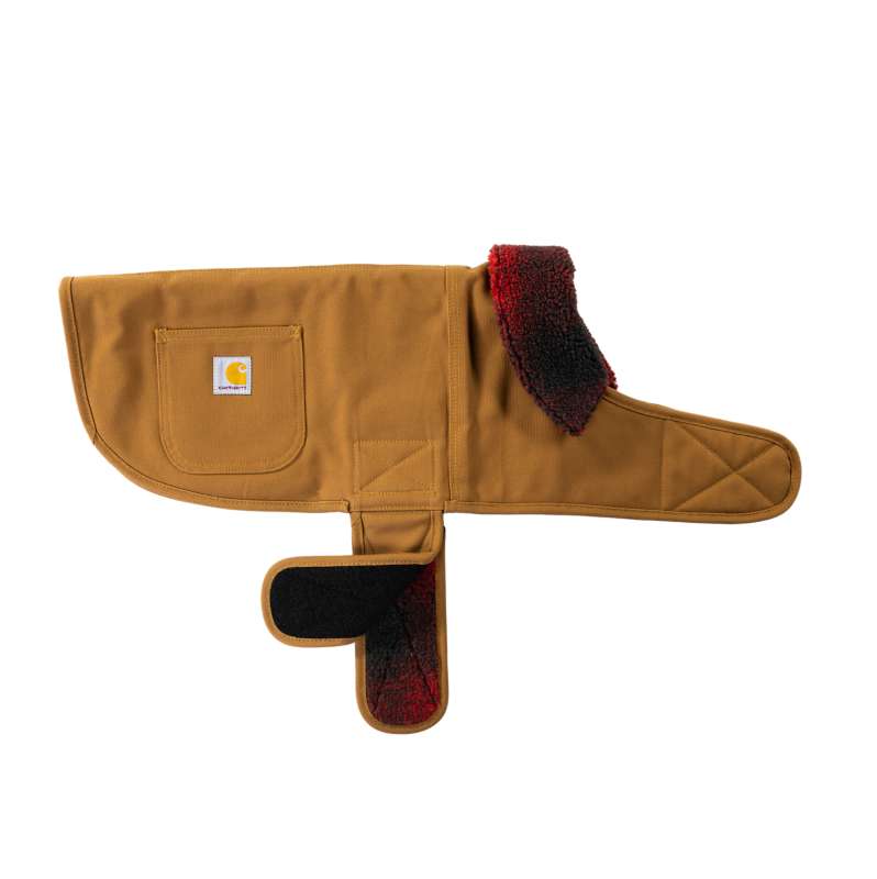 Carhartt  Industry Red Ombre Plaid Reversible Insulated Dog Chore Coat