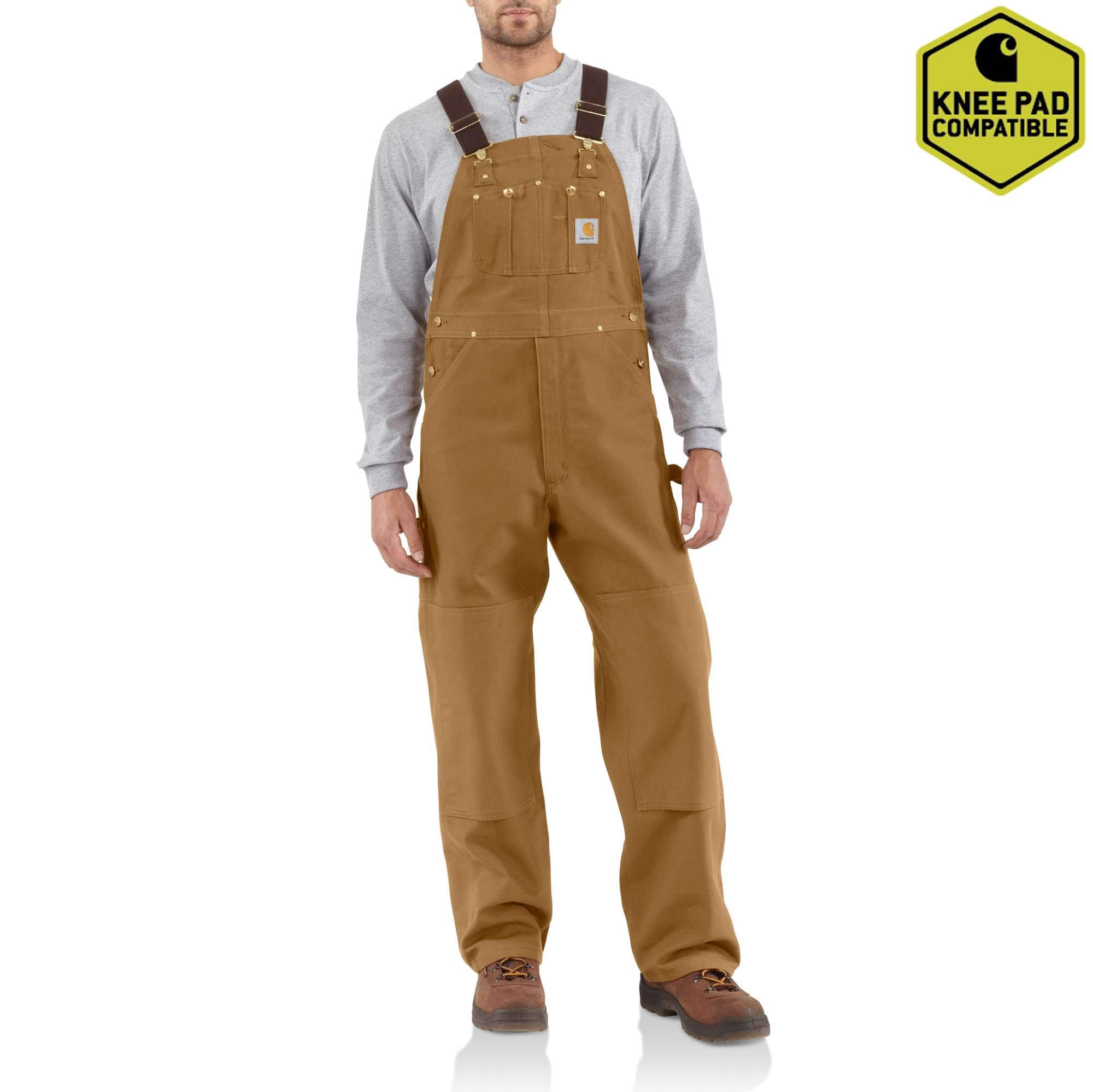 tan carhartt overalls