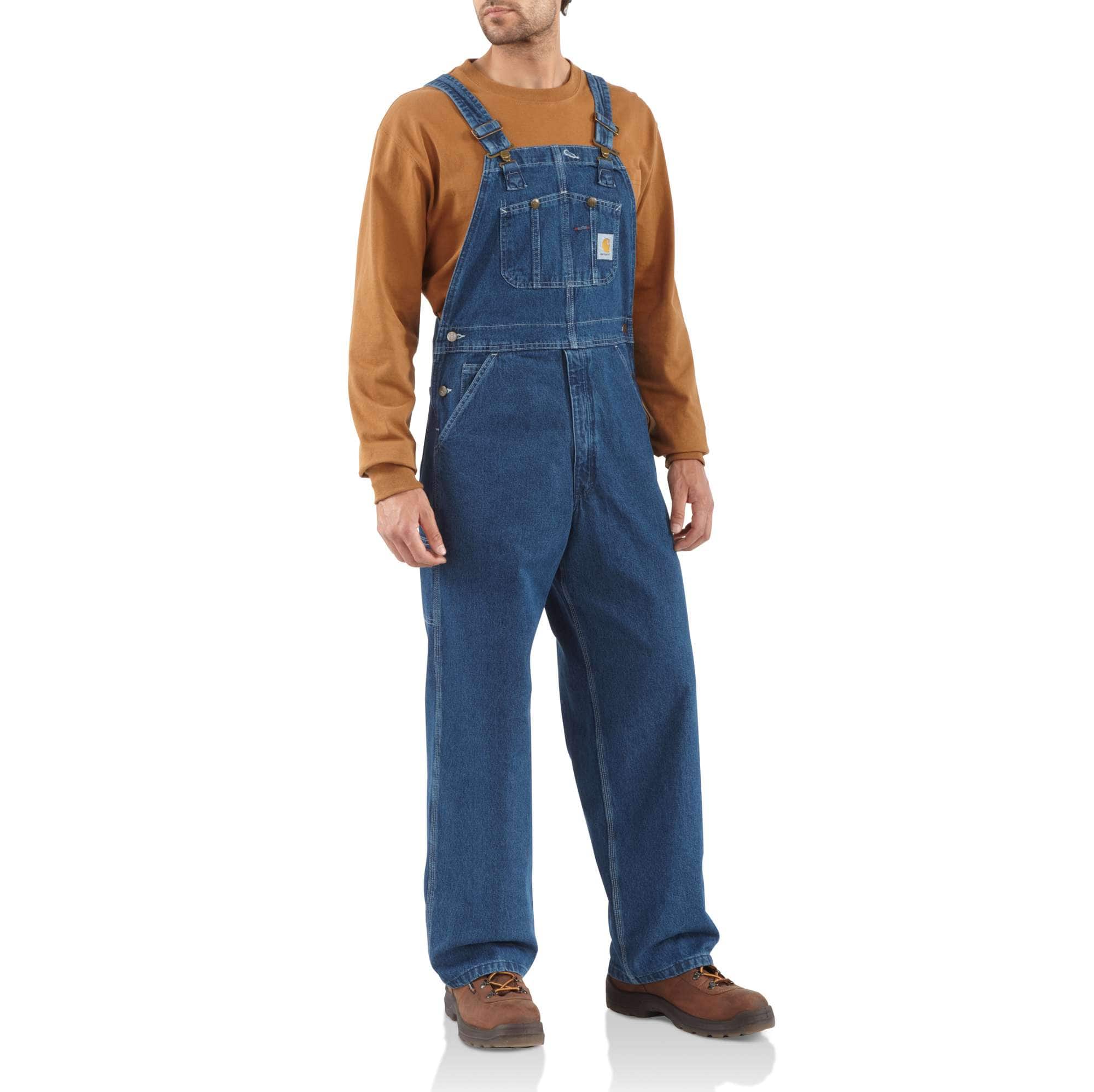 Washed Denim Bib Overall/Unlined R07 