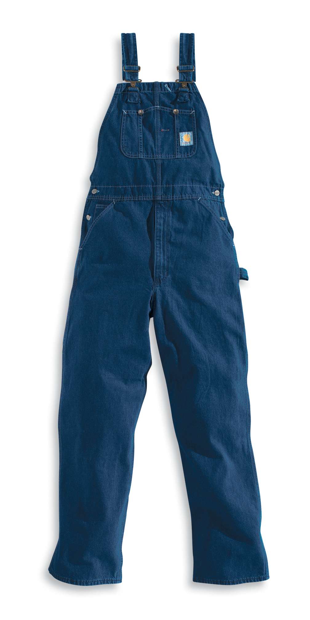Loose Fit Washed Denim Bib Overall