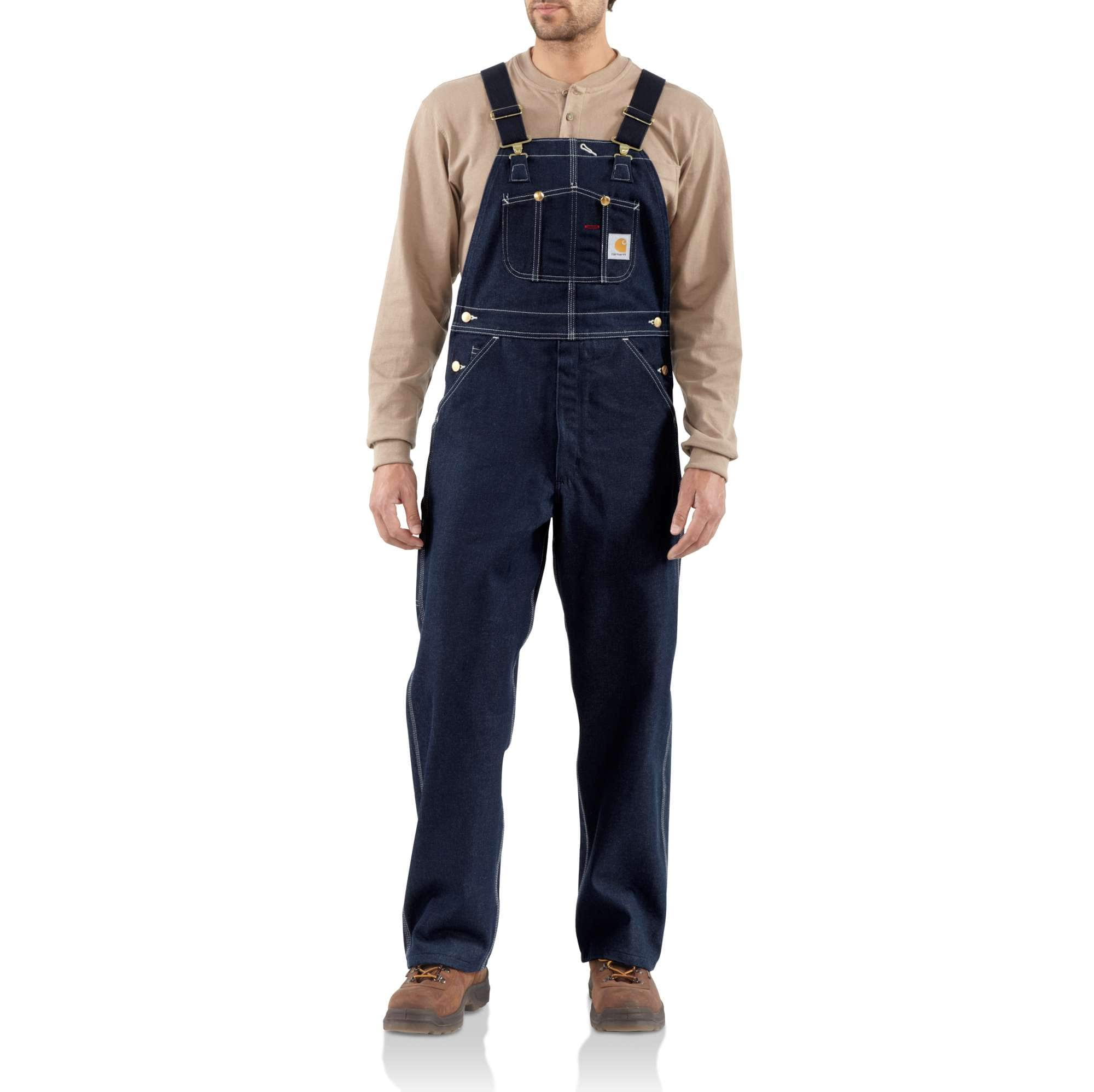 mens carhartt denim overalls