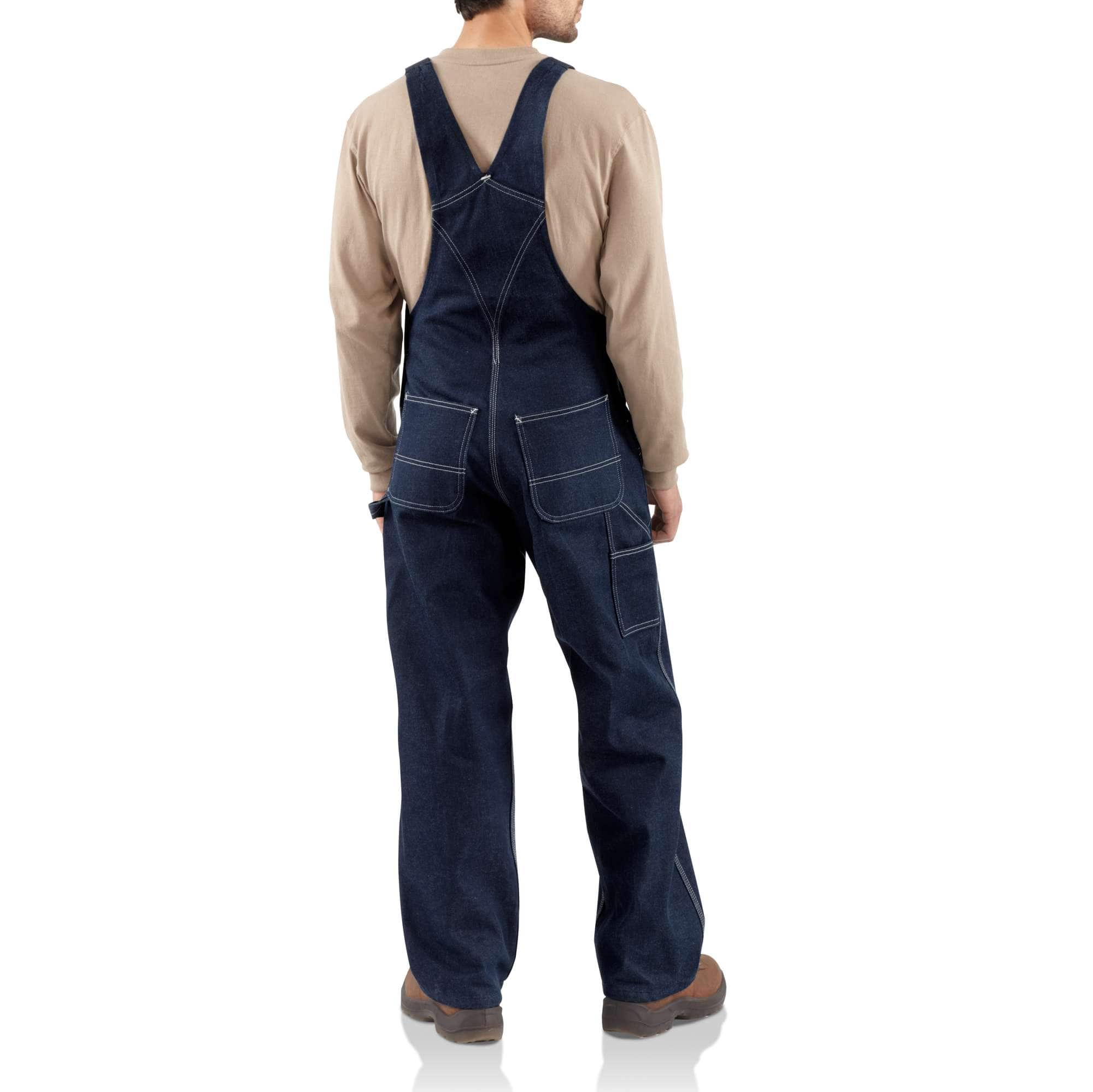 carhartt washed denim bib overalls