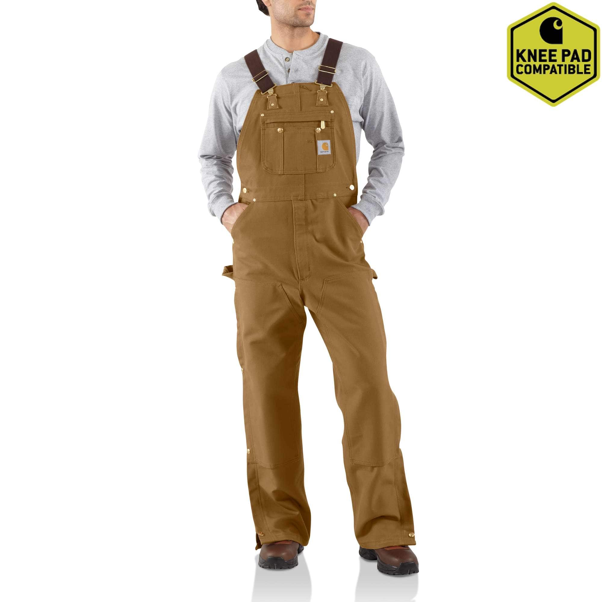 carhartt zip to waist bibs