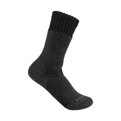 Carhartt Men's Black Heavyweight Synthetic-Wool Blend Boot Sock