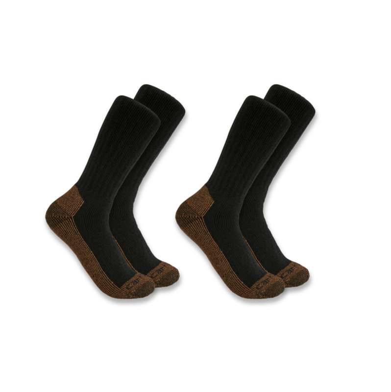 Carhartt  Black Midweight Steel Toe Boot Sock 2-Pack