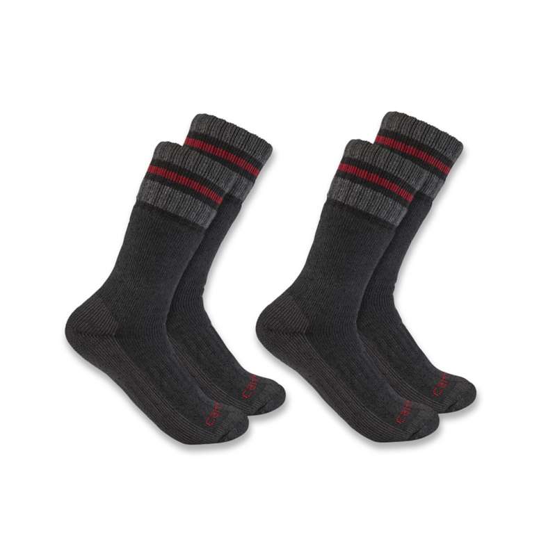 Carhartt  Black Heavyweight Synthetic-Wool Blend Boot Sock 2-Pack