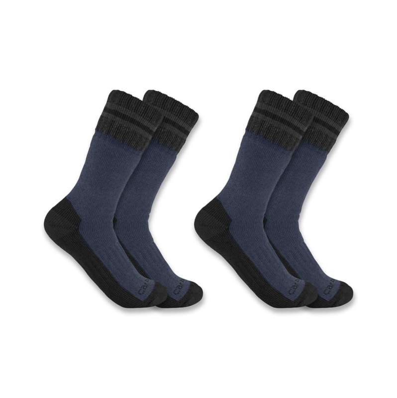 Heavyweight Synthetic Wool Blend Boot Sock 2 Pack Navy Carhartt