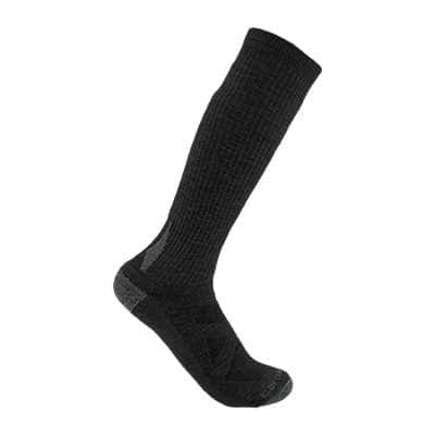 Carhartt Men's Black Heavyweight Merino Wool Blend Boot Sock