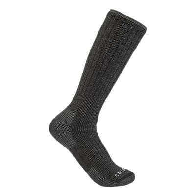 Carhartt Men's Carbon Heather Midweight Synthetic-Wool Blend Boot Sock
