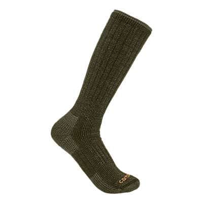 Carhartt Men's Olive Midweight Synthetic-Wool Blend Boot Sock