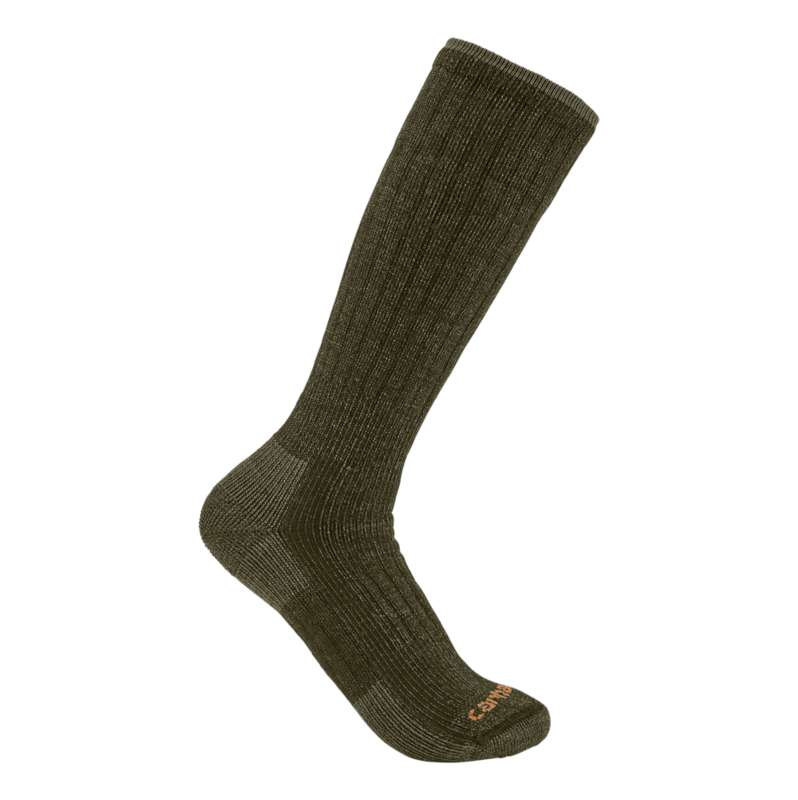 Carhartt  Olive Midweight Synthetic-Wool Blend Boot Sock