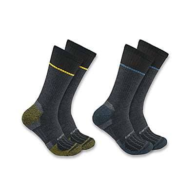 Carhartt Men's Black Carhartt Force® Midweight Steel Toe Crew Sock 2-Pack