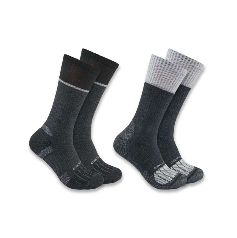 Carhartt  Gray Carhartt Force® Midweight Steel Toe Crew Sock 2-Pack