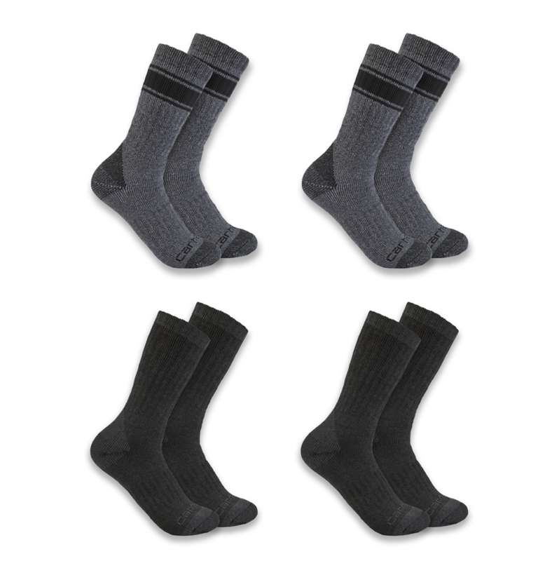 Carhartt  Carbon Heather Heavyweight Crew Sock 4-Pack