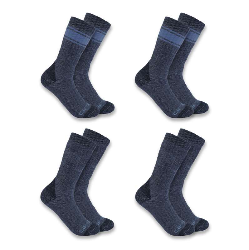 Carhartt  Navy Heavyweight Crew Sock 4-Pack
