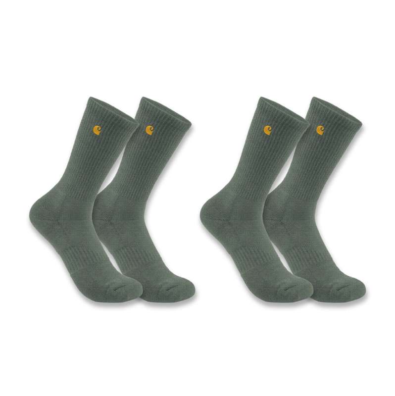 Carhartt  Green Olive Force Midweight Crew Sock 2-Pack