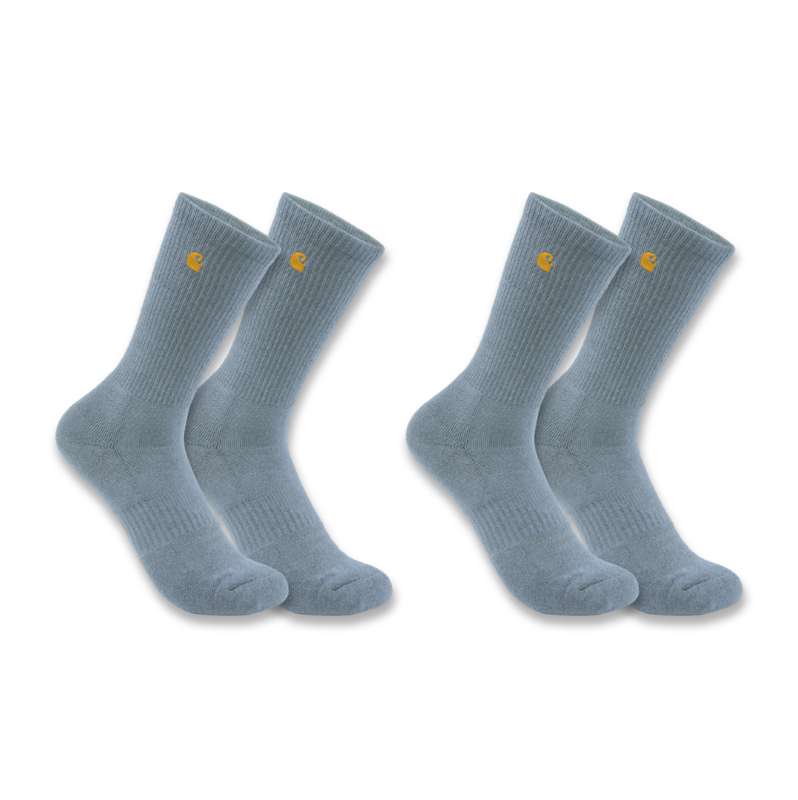 Carhartt  Fog Blue Heather Women's Carhartt Force® Midweight Crew Sock 2-Pack