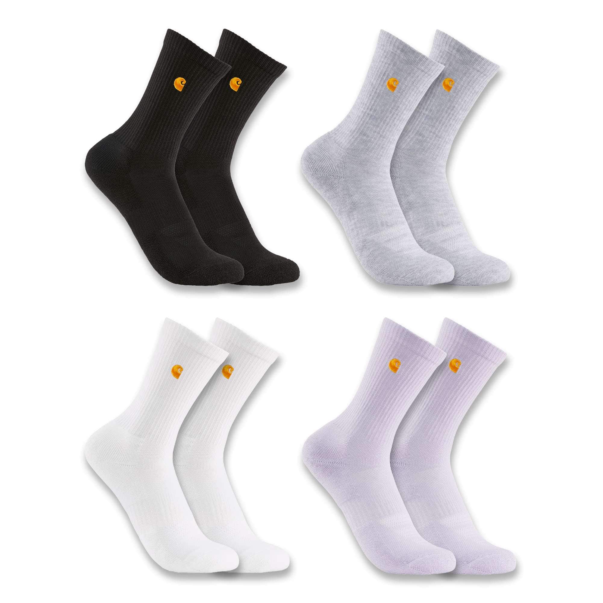 Additional thumbnail 1 of Kids' Midweight Embroidered Crew Sock 4-Pack