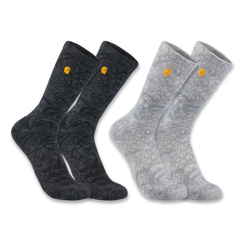 Carhartt  Carbon Heather Women's Midweight Topo Crew Sock 2-Pack