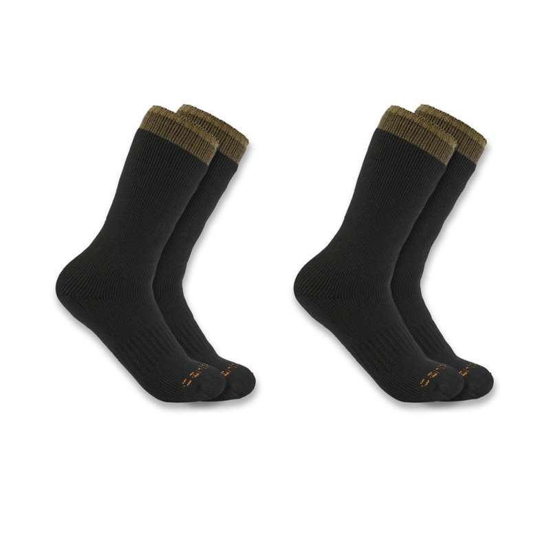 Carhartt  Black Heavyweight Crew Sock 2-Pack