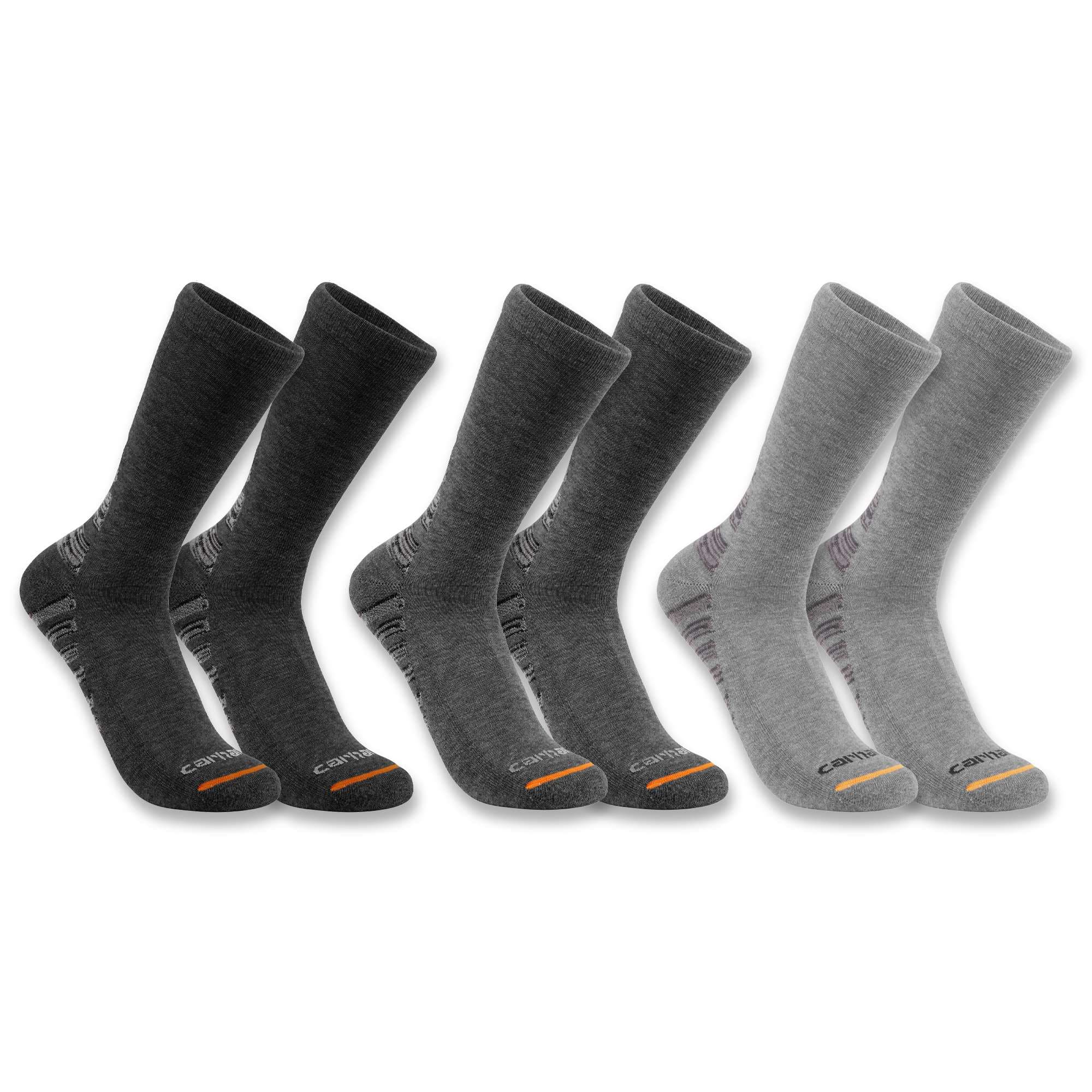 Additional thumbnail 1 of Midweight Synthetic-Cotton Blend Crew Sock 3-Pack