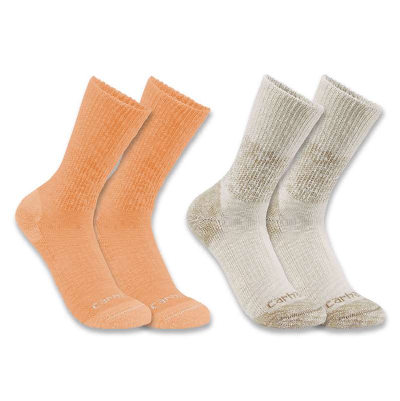 Carhartt  Coral Reef Women's Midweight Cotton Blend Crew Sock 2-Pack
