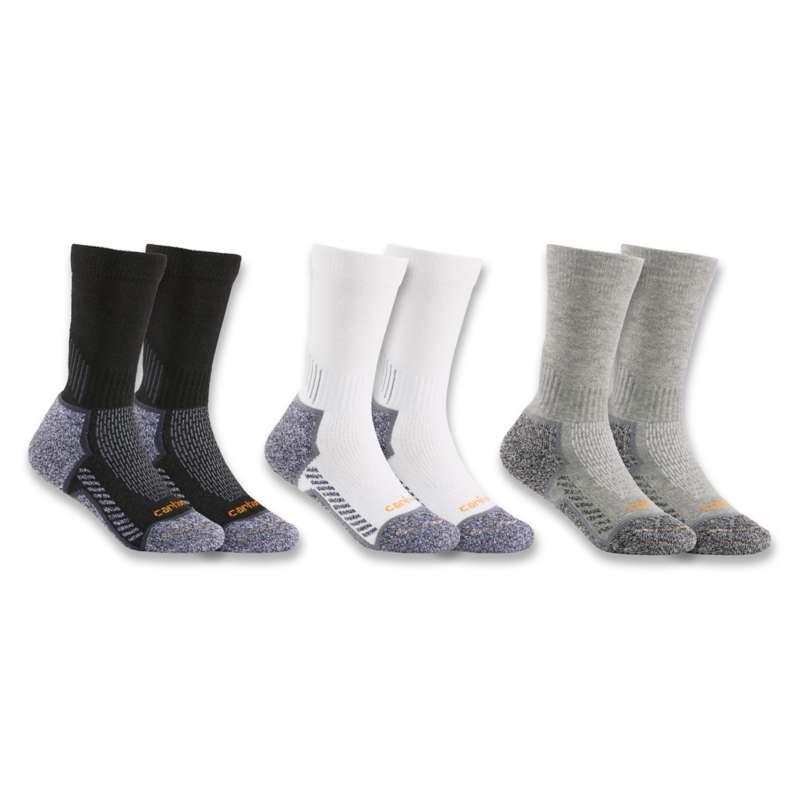 Carhartt  Black Kids' Force Midweight Crew Sock 3-Pack