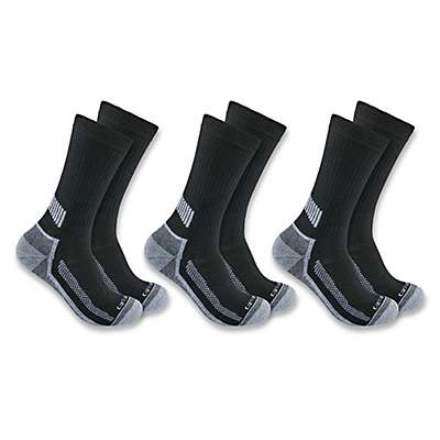 Carhartt Men's Black Carhartt Force® Midweight Crew Sock 3-Pack