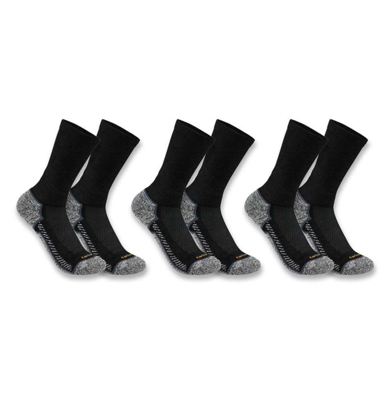 Carhartt  Black Carhartt Force® Midweight Crew Sock 3-Pack