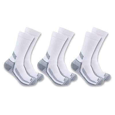 Carhartt Men's White Carhartt Force® Midweight Crew Sock 3-Pack
