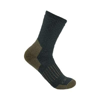 Carhartt Men's Carbon Heather Heavyweight Synthetic-Wool Blend Crew Sock