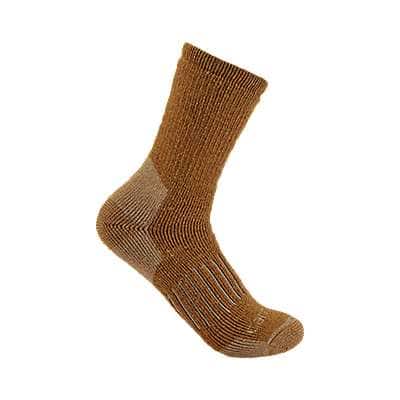 Carhartt Men's Oiled Walnut Heavyweight Synthetic-Wool Blend Crew Sock