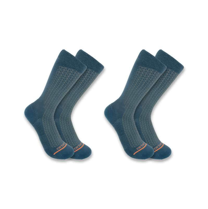 Carhartt  Storm Blue Lightweight Durable Crew Sock 2-Pack