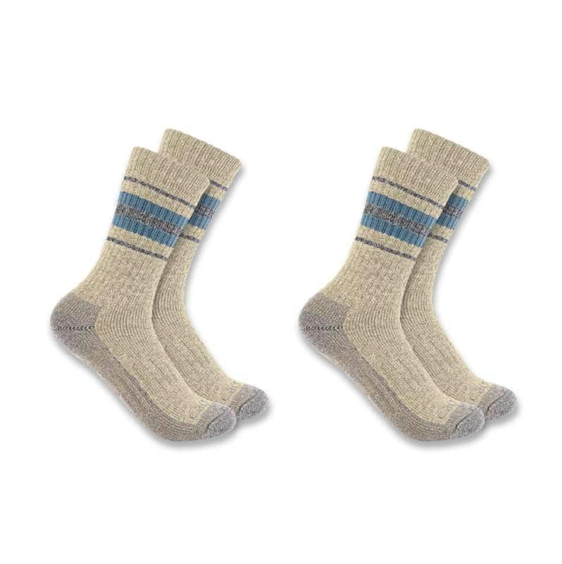 Carhartt  Oat Milk Women's Heavyweight Synthetic-Wool Blend Crew Sock 2-Pack