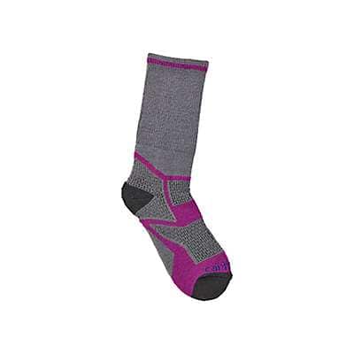 Carhartt Child girl,youth boy,youth girl,child boy Magenta Agate Kids' Midweight Synthetic-Merino Wool Blend Crew Sock
