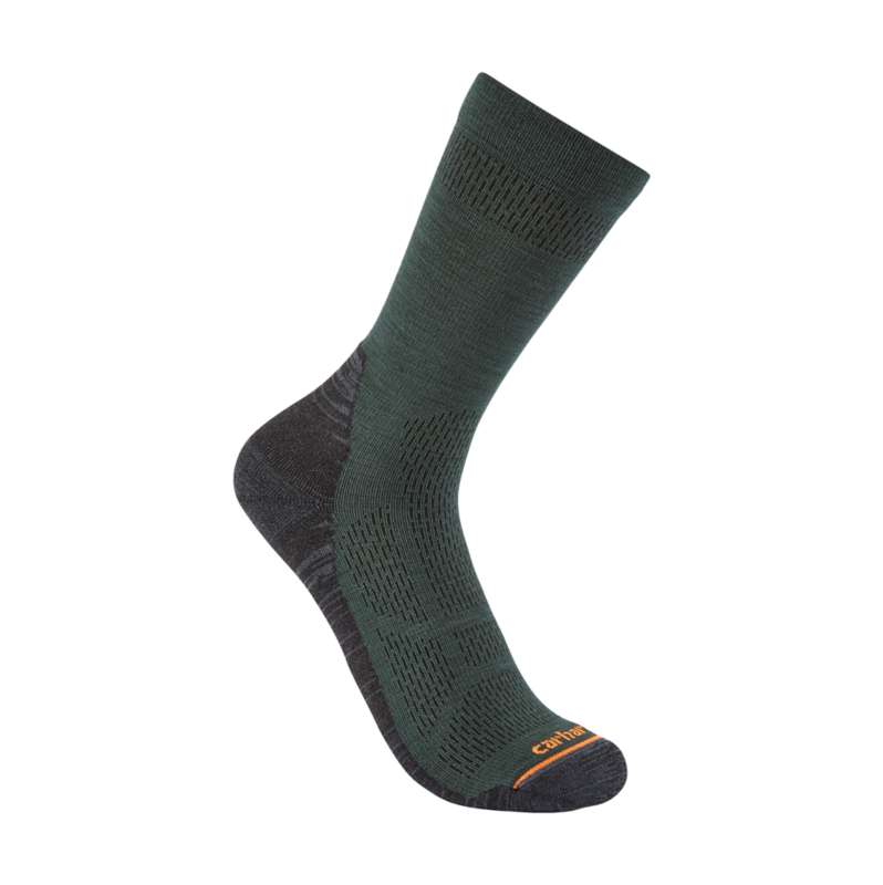 Carhartt  Shaded Spruce Lightweight Synthetic-Merino Wool Blend Crew Sock